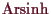 \bgroup\color{demo}$ \operatorname{Arsinh}$\egroup