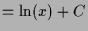 $\displaystyle = \ln(x)+C$