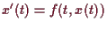 \bgroup\color{demo}$\displaystyle x'(t)=f(t,x(t))$\egroup