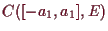 \bgroup\color{demo}$ C([-a_1,a_1],E)$\egroup