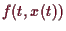 \bgroup\color{demo}$ f(t,x(t))$\egroup