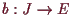 \bgroup\color{demo}$ b:J\to E$\egroup