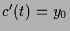 $ c'(t)=y_0$