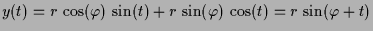 $ y(t)=r\,\cos(\varphi )\,\sin(t)+r\,\sin(\varphi )\,\cos(t)=r\,\sin(\varphi +t)$
