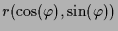 $ r(\cos(\varphi ),\sin(\varphi ))$
