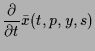 $\displaystyle \frac{\d }{\d t} \bar x(t,p,y,s)$