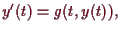 \bgroup\color{demo}$\displaystyle y'(t) = g(t,y(t)),
$\egroup