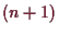\bgroup\color{demo}$ (n+1)$\egroup
