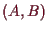 \bgroup\color{demo}$ (A,B)$\egroup
