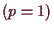 \bgroup\color{demo}$ (p=1)$\egroup
