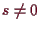 \bgroup\color{demo}$ s\ne 0$\egroup