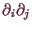 \bgroup\color{demo}$ \d _i\d _j$\egroup
