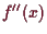 \bgroup\color{demo}$ f''(x)$\egroup