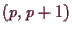 \bgroup\color{demo}$ (p,p+1)$\egroup