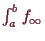 \bgroup\color{demo}$ \int_a^b f_{\infty}$\egroup