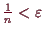 \bgroup\color{demo}$ \frac1n<\varepsilon $\egroup