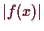 \bgroup\color{demo}$ \vert f(x)\vert$\egroup