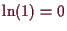 \bgroup\color{demo}$ \ln(1)=0$\egroup