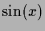 $\displaystyle \sin(x)$
