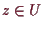 \bgroup\color{demo}$ z\in U$\egroup