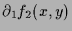 $\displaystyle \d _1 f_2(x,y)$