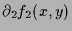 $\displaystyle \d _2 f_2(x,y)$