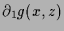 $\displaystyle \d _1 g(x,z)$