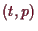 \bgroup\color{demo}$ (t,p)$\egroup