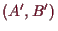 \bgroup\color{demo}$ (A',B')$\egroup