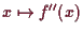 \bgroup\color{demo}$ x\mapsto f''(x)$\egroup