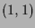 $ (1,1)$