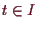 \bgroup\color{demo}$ t\in I$\egroup