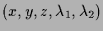 $ (x,y,z,\lambda _1,\lambda _2)$