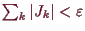 \bgroup\color{demo}$ \sum_k \vert J_k\vert<\varepsilon $\egroup