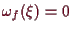 \bgroup\color{demo}$ \omega _f(\xi )=0$\egroup