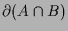 $\displaystyle \d (A\cap B)$