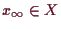 \bgroup\color{demo}$ x_{\infty}\in X$\egroup