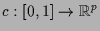 $ c:[0,1]\to\mathbb{R}^p$