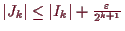 \bgroup\color{demo}$ \vert J_k\vert\leq \vert I_k\vert+\frac{\varepsilon }{2^{k+1}}$\egroup