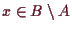 \bgroup\color{demo}$ x\in B\setminus A$\egroup