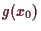 \bgroup\color{demo}$ g(x_0)$\egroup