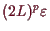 \bgroup\color{demo}$ (2L)^p\varepsilon $\egroup