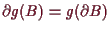 \bgroup\color{demo}$ \d g(B)=g(\d B)$\egroup