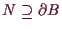 \bgroup\color{demo}$ N\supseteq \d B$\egroup