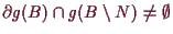 \bgroup\color{demo}$ \d g(B)\cap g(B\setminus N)\ne\emptyset$\egroup