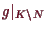 \bgroup\color{demo}$ g\vert _{K\setminus N}$\egroup