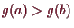 \bgroup\color{demo}$ g(a)>g(b)$\egroup