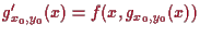 \bgroup\color{proclaim}$\displaystyle g_{x_0,y_0}'(x) = f(x,g_{x_0,y_0}(x))$\egroup