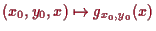 \bgroup\color{proclaim}$ (x_0,y_0,x)\mapsto g_{x_0,y_0}(x)$\egroup