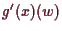 \bgroup\color{demo}$ g'(x)(w)$\egroup